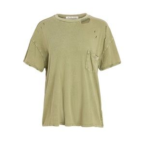 NWT Free People Rubi Tee in bleached military